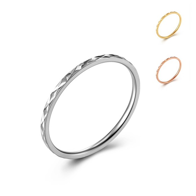 Stainless Steel Womens Stackable Ring  Knuckle Rings Women Stainless Steel  - 1mm - Aliexpress